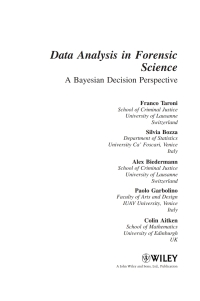 Imagen de portada: Data Analysis in Forensic Science: A Bayesian Decision Perspective 1st edition 9780470998359