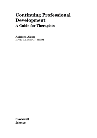 Cover image: Continuing Professional Development 1st edition 9780632050079