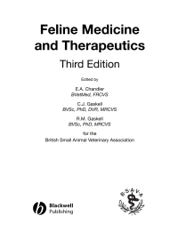 Imagen de portada: Feline Medicine and Therapeutics 1st edition 9781405100328