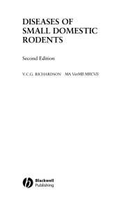 Cover image: Diseases of Small Domestic Rodents 2nd edition 9781405109215