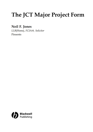 Cover image: The JCT Major Project Form 1st edition 9781405112970