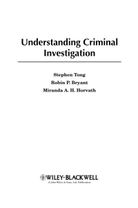 Imagen de portada: Understanding Criminal Investigation 1st edition 9780470727256