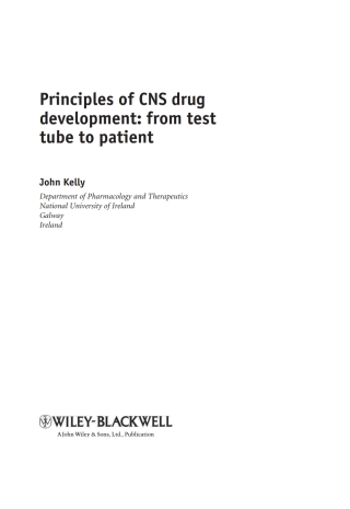 Omslagafbeelding: Principles of CNS Drug Development 1st edition 9780470519790