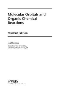 Cover image: Molecular Orbitals and Organic Chemical Reactions 1st edition 9780470746592