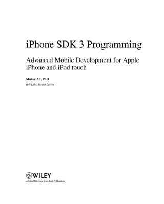 Immagine di copertina: iPhone SDK 3 Programming 1st edition 9780470683989