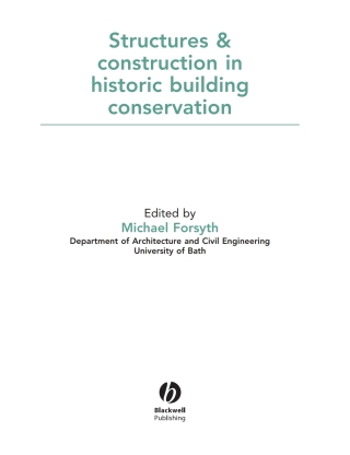 Titelbild: Structures and Construction in Historic Building Conservation 1st edition 9781118916223