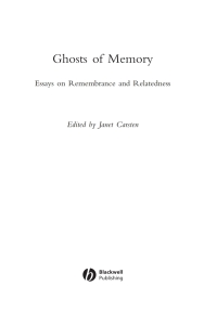 Imagen de portada: Ghosts of Memory 1st edition 9781405154222