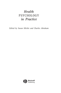 Cover image: Health Psychology in Practice 1st edition 9781405110891