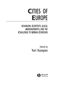 Cover image: Cities of Europe 1st edition 9781405121330