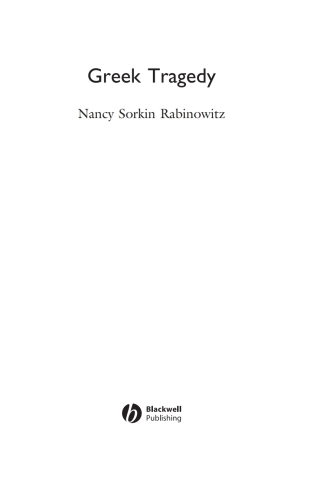 Cover image: Greek Tragedy 1st edition 9781405121606