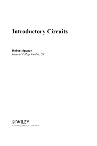 Cover image: Introductory Circuits 1st edition 9780470779712