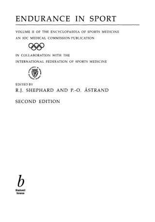 Cover image: Endurance in Sport 1st edition 9780632053483