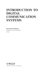Cover image: Introduction to Digital Communication Systems 1st edition 9780470986295