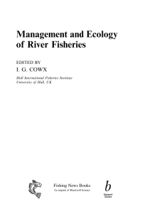 Cover image: Management and Ecology of River Fisheries 1st edition 9780852382509