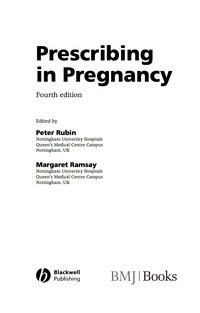 Cover image: Prescribing in Pregnancy, 4th Edition 4th edition 9781405147125