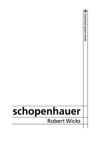 Cover image: Schopenhauer 1st edition 9781405134804