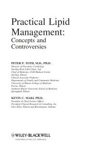 Imagen de portada: Practical Lipid Management 1st edition 9780470056905