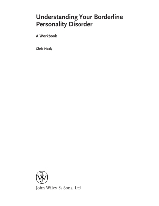 Cover image: Understanding your Borderline Personality Disorder 1st edition 9780470986554