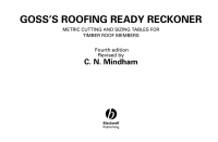 Imagen de portada: Goss's Roofing Ready Reckoner 1st edition 9781405159210