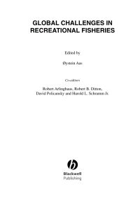 Cover image: Global Challenges in Recreational Fisheries 1st edition 9781405156578