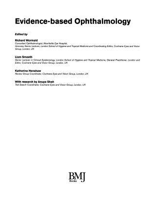 Cover image: Evidence-Based Ophthalmology 1st edition 9780727914439