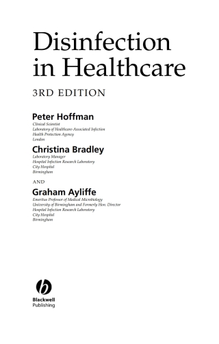 صورة الغلاف: Disinfection in Healthcare 1st edition 9781405126427