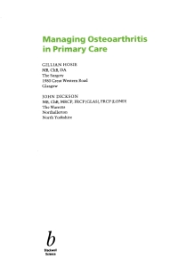 Imagen de portada: Managing Osteoarthritis in Primary Care 1st edition 9780632053537