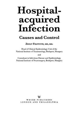Cover image: Hospital-Acquired Infection 1st edition 9781861563446