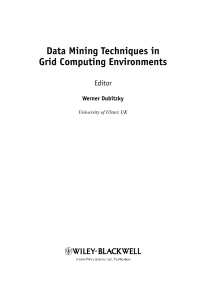 Cover image: Data Mining Techniques in Grid Computing Environments 1st edition 9780470512586