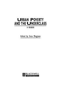 Imagen de portada: Urban Poverty and the Underclass 1st edition 9780631200376