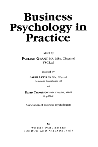 صورة الغلاف: Business Psychology in Practice 1st edition 9781861564764