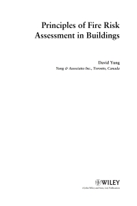 Cover image: Principles of Fire Risk Assessment in Buildings 1st edition 9780470854020