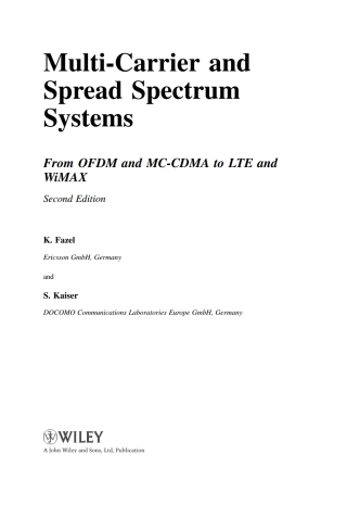 Imagen de portada: Multi-Carrier and Spread Spectrum Systems 2nd edition 9780470998212