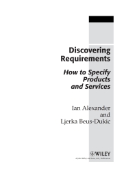 Cover image: Discovering Requirements: How to Specify Products and Services 1st edition 9780470712405