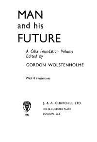 Cover image: Man and His Future 1st edition 9780470715291