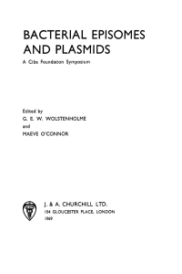 Imagen de portada: Bacterial Episomes and Plasmids 1st edition 9780700014057