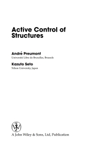 Cover image: Active Control of Structures 1st edition 9780470033937