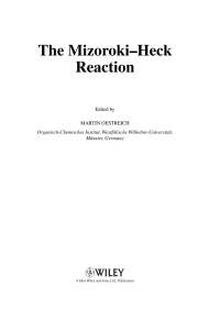 صورة الغلاف: The Mizoroki-Heck Reaction 1st edition 9780470033944