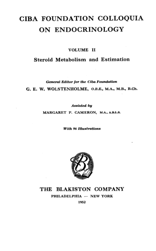 Imagen de portada: Estimation of Steroid Hormones, Volume 2 1st edition 9780470722206