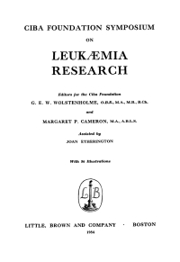 Cover image: Leukaemia Research 1st edition 9780470718902