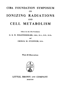 Imagen de portada: Ionizing Radiations and Cell Metabolism 1st edition 9780470722435