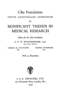 Imagen de portada: Significant Trends in Medical Research 1st edition 9780470719176