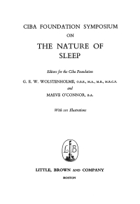 Imagen de portada: The Nature of Sleep 1st edition 9780470719220