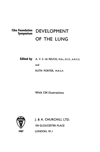 Cover image: Development of the Lung 1st edition 9780470719473