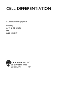 Imagen de portada: Cell Differentiation 1st edition 9780470662632