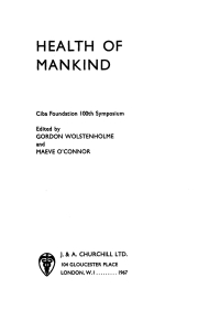 Cover image: Health of Mankind 1st edition 9780470662649