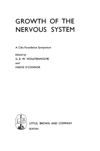 Cover image: Growth of the Nervous System 1st edition 9780470662687