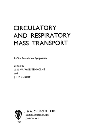 Cover image: Circulatory and Respiratory Mass Transport 1st edition 9780470662724