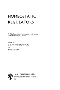 صورة الغلاف: Homeostatic Regulators 1st edition 9780470662748