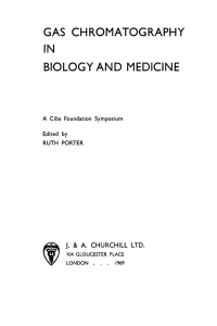 Cover image: Gas Chromatography in Biology and Medicine 1st edition 9780470719701